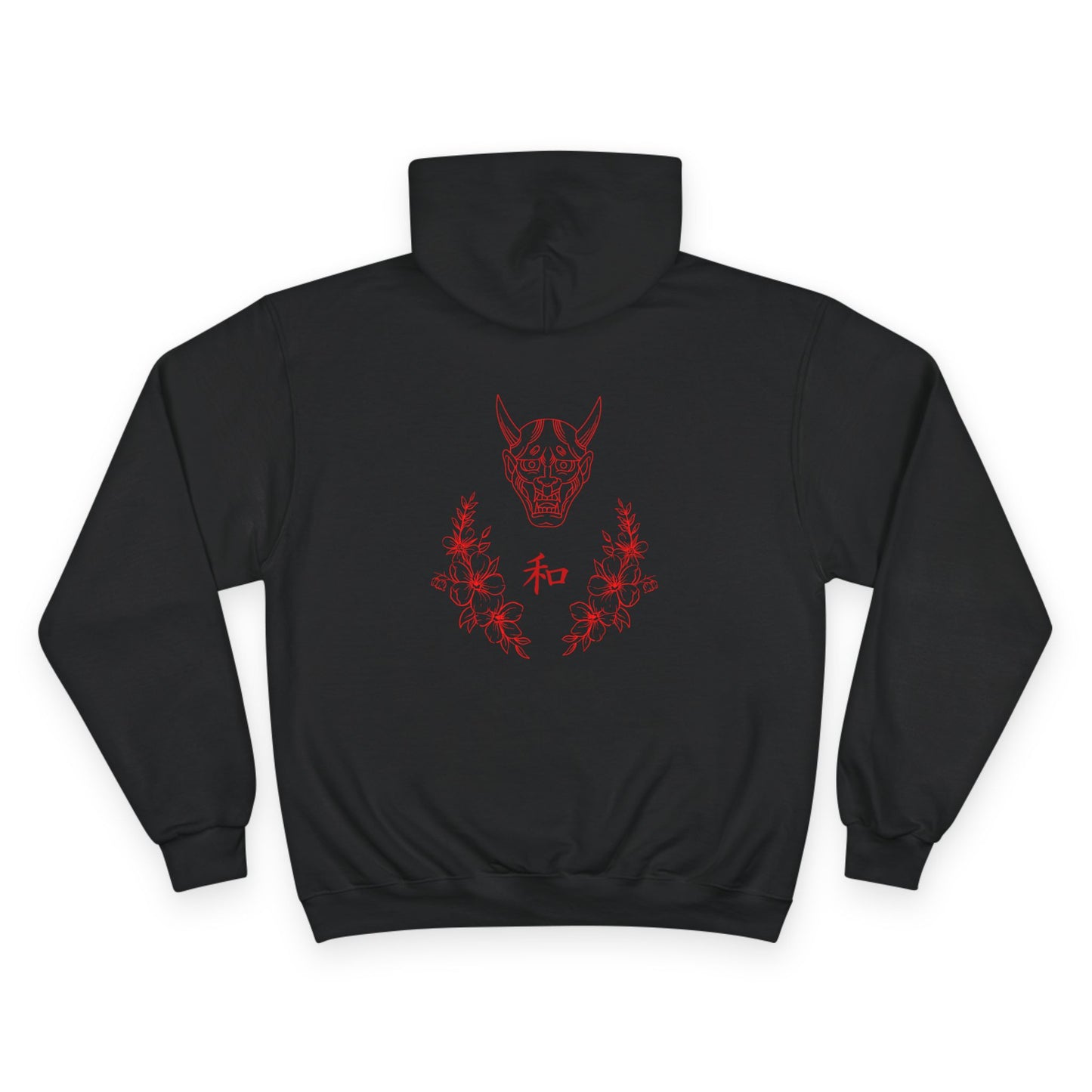 Champion Hoodie with Bold Red Graphics | Streetwear, Urban Fashion, Casual Wear, Gift for Him, Cool Graphic Hoodie